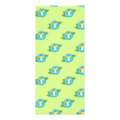 青い鳥の巣 色とりどりの卵 緑の葉 自然 ラックカード (裏面)