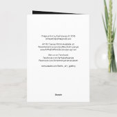 青い鳥の抽象芸術-元の芸術の挨拶状 カード (裏面)