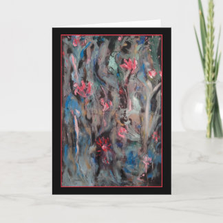 青い鳥の抽象芸術-元の芸術の挨拶状 カード