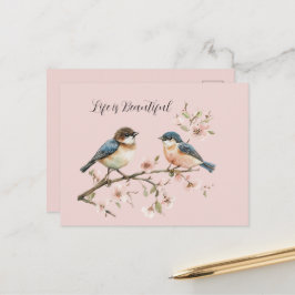 青い鳥の桜 ポストカード