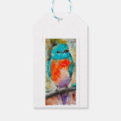 青い鳥の水色 ギフトタグ (裏面)