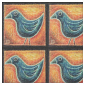 青い鳥の生地 ファブリック (見本)