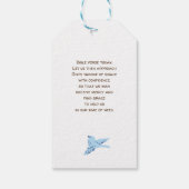 青い鳥の群れパターン ギフトタグ (裏面)