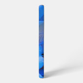 青い鳥の羽のパターン SAMSUNG GALAXYケース (左側面)