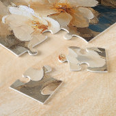 青い鳥の花の木絵を描の ジグソーパズル (側面)