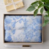 青い鳥の花の模様結婚。 薄葉紙 (ギフト)