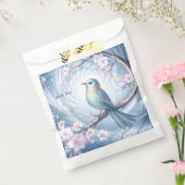 青い鳥の花柄ギフトバッグ フェイバーバッグ (封をした状態)
