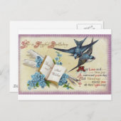 青い鳥の誕生日 ポストカード (正面/裏面)