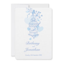 青い鳥ふたりの鳥かごウェディング