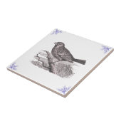 青い鳥小枝タイル タイル (側面)