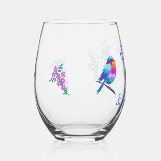 青い鳥忘れ私ではなくフローラ60とセンセーショナル ステムなしワイングラス (右)