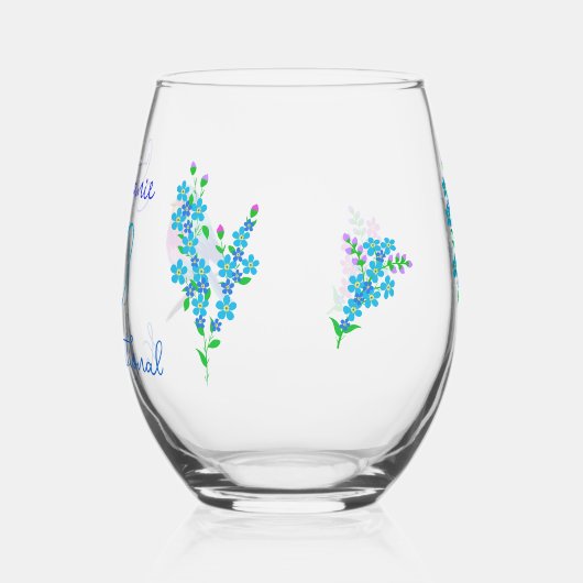 青い鳥忘れ私ではなくフローラ60とセンセーショナル ステムなしワイングラス (左)
