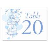 青い鳥結婚が鳥のテーブル番号を開く テーブルナンバー (正面)