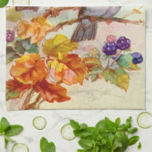 青い鳥 キッチンタオル (折り畳み)