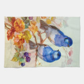 青い鳥 キッチンタオル (横)