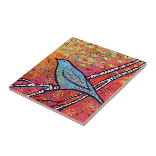 青い鳥 タイル (側面)