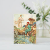 青い鳥:フローリナ女王が妖精に出会う ポストカード (スタンド正面)