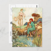 青い鳥:フローリナ女王が妖精に出会う ポストカード (正面/裏面)