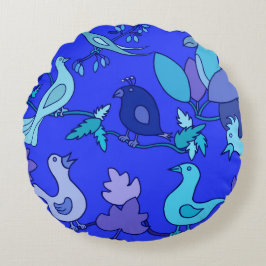 青い鳥 ラウンドクッション