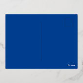 青い鳥 – ヴィンテージ金ゴールド 箔招待状ポストカード (裏面)