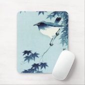青い鳥,古邨鳥の青，小村，浮世絵 マウスパッド (マウス)