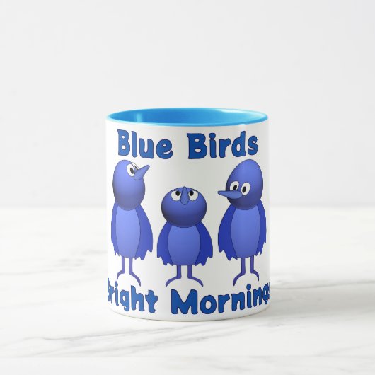 青い鳥、明るい朝 マグカップ (中央)
