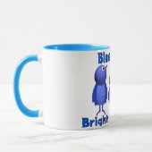 青い鳥、明るい朝 マグカップ (左)