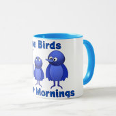 青い鳥、明るい朝 マグカップ (正面右)