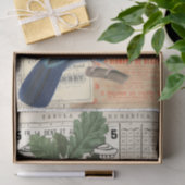 青い鳥 | Oak Ephemera Decompageヴィンテージコラージュ 薄葉紙 (ギフト)