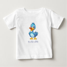 青い鴨のベビーTシャツ ベビーTシャツ