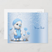 青い鴨のポストカード ポストカード (正面/裏面)