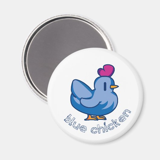 青い鶏 マグネット (正面/裏面)