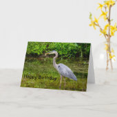 青い鷲のハッピーバースデー カード (黄色い花)