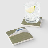 青い鷲の詳細 ストーンコースター (横)