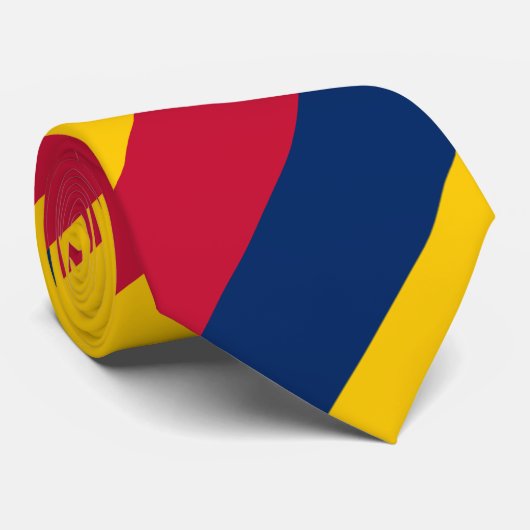青い黄色および赤 ネクタイ (ロール)