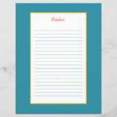 青い黄色のタイルバインダー用のスペインのデバイダーページ (裏面)