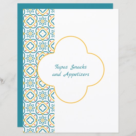 青い黄色のタイルバインダー用のスペインのデバイダーページ (正面/裏面)