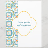 青い黄色のタイルバインダー用のスペインのデバイダーページ (正面)