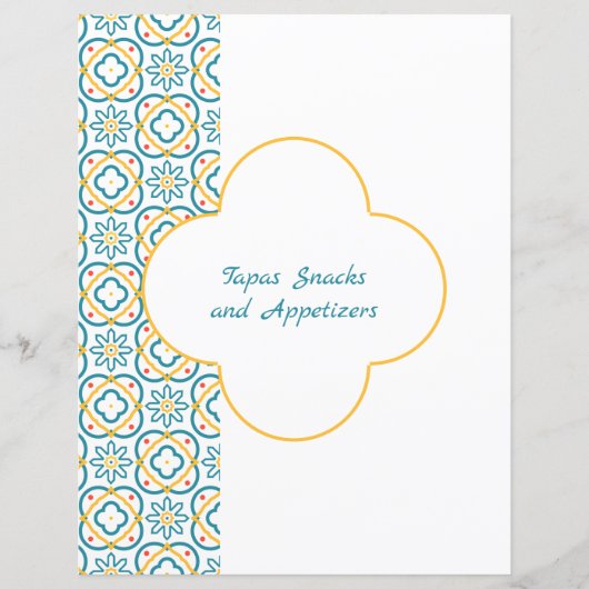 青い黄色のタイルバインダー用のスペインのデバイダーページ (正面)