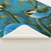 青い黄色の小鳥 シェルパブランケット (3/4)