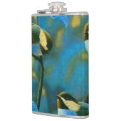 青い黄色の小鳥 フラスク (左)