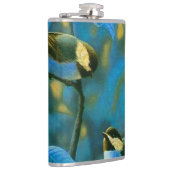 青い黄色の小鳥 フラスク (右)