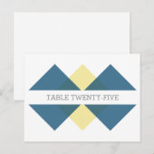 青い黄色の幾何学三尊表の番号葉書 ポストカード (正面/裏面)