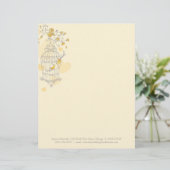 青い黄色の灰色の鳥かご状状頭 レターヘッド (スタンド正面)