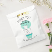 青い黄色の熱気球でキリンありがとう フェイバーバッグ (封をした状態)