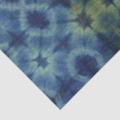 青い黄色の絞り染めパタ伝統的ーン 薄葉紙 (詳細)