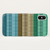 青い黄色の緑のスタイリッシュ抽象芸術 Case-Mate iPhoneケース (裏面(横))