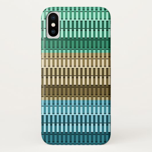 青い黄色の緑のスタイリッシュ抽象芸術 Case-Mate iPhoneケース (裏面)