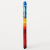 青い黄色の赤ストライプ色 Case-Mate iPhoneケース (裏面/左)