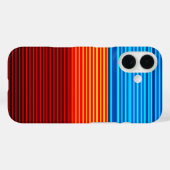 青い黄色の赤ストライプ色 Case-Mate iPhoneケース (裏面 (横))
